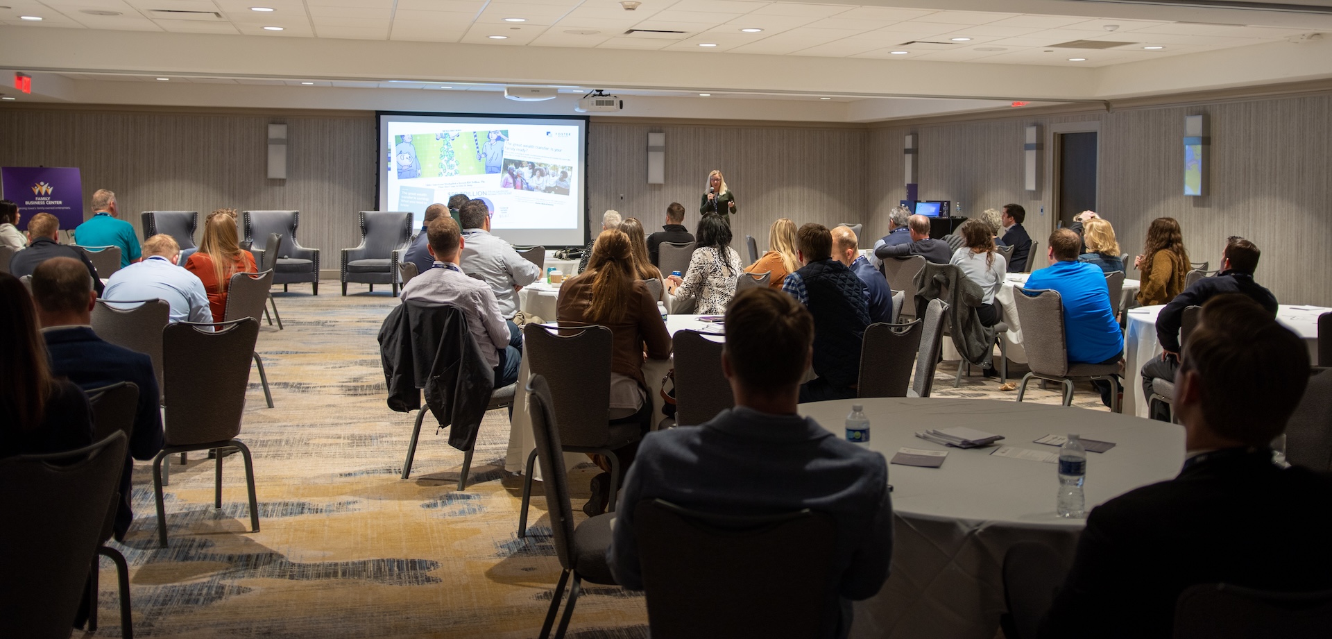 Foster Group's Ashlee V. presents at the Iowa Family Business Conference