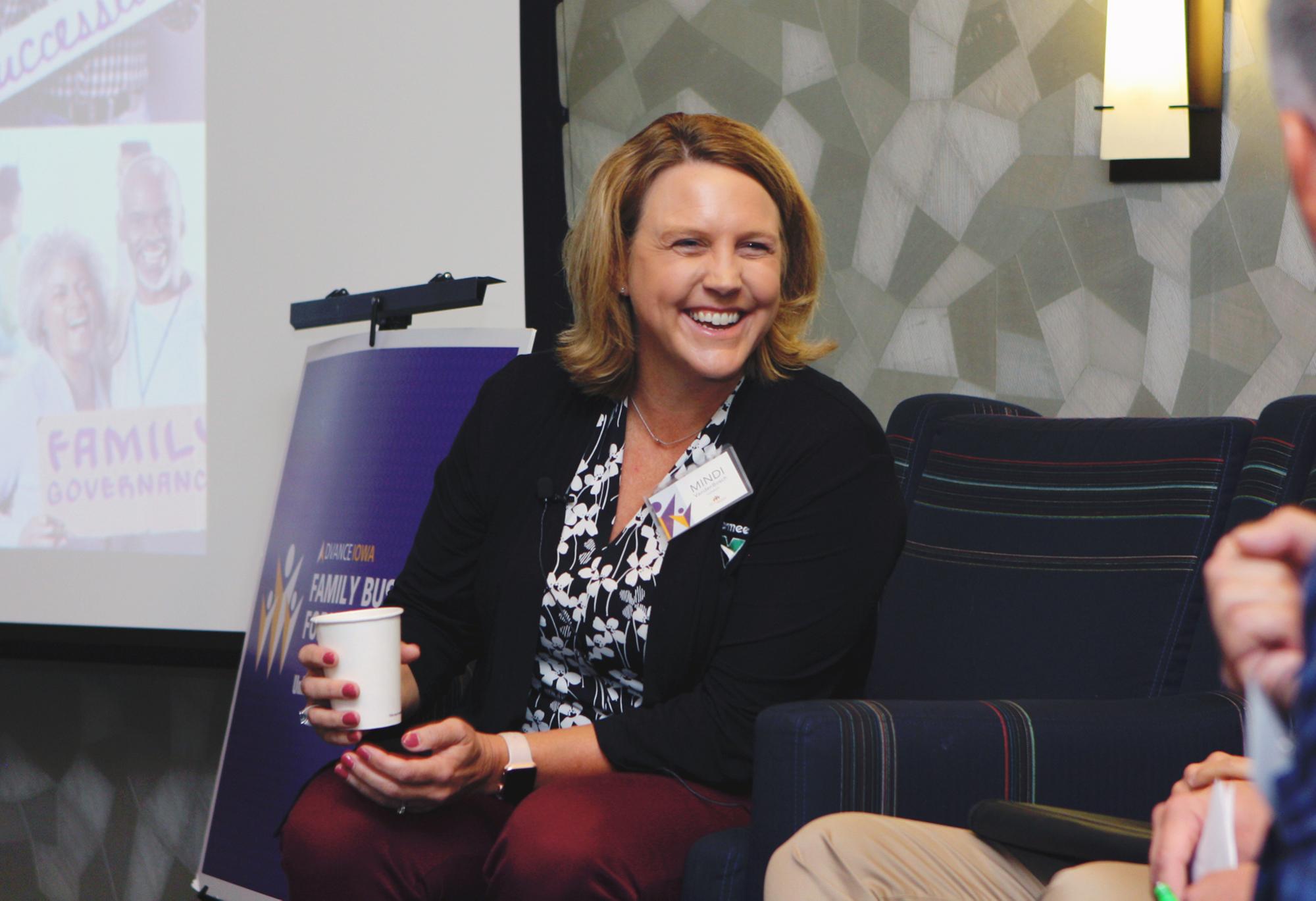 woman talking on panel