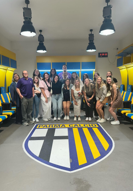 Students visit Parma Calcio in Italy.